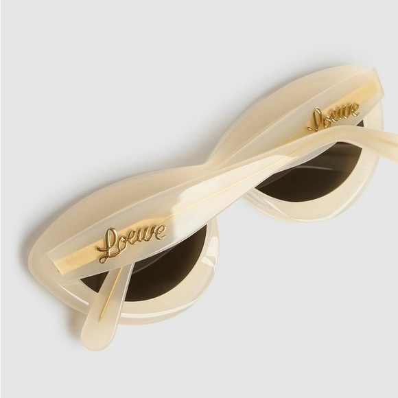 Loewe Cream and Black Cat-Eye Sunglasses main image 5